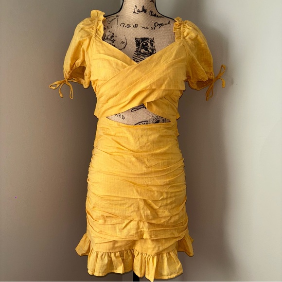 Yellow Ruffled Belle Dress - Picture 3 of 6